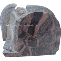 Angel leaning on a oval top upright