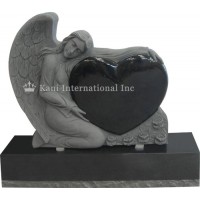 Angel Holding a Bubble Front Single Heart 